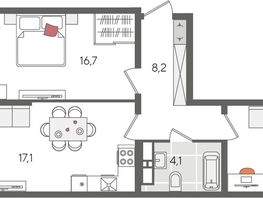 Продается 2-комнатная квартира ЖК Рекорд 2, литера 5, 68.7  м&sup2;, 14530050 рублей