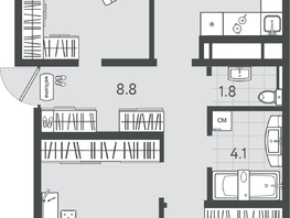 Продается 3-комнатная квартира ЖК Все Свои ВИП, литер 7, 84.8  м&sup2;, 22302400 рублей