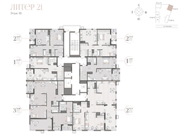 Продается 1-комнатная квартира ЖК Моренуар, литер 21, 47.79  м&sup2;, 9978552 рублей