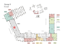 Продается Офис ЖК Теплые края, литер 3, 50.8  м&sup2;, 14224000 рублей