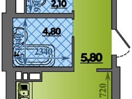 Продается 1-комнатная квартира ЖК Парк у дома, литера 7.3, 46.8  м&sup2;, 8160000 рублей
