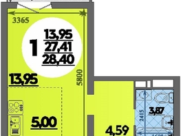 Продается Студия ЖК Город у моря, литера 22, 28.4  м&sup2;, 6604999 рублей