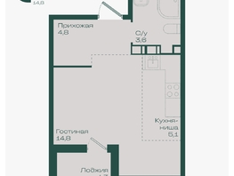Продается Студия ЖК Ботаника, литер 1.1, 29.6  м&sup2;, 5168160 рублей