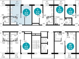 Продается 1-комнатная квартира ЖК Флора, 4 этап, 33.8  м&sup2;, 14857164 рублей