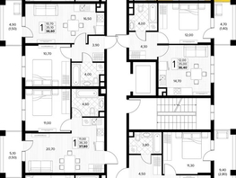 Продается 2-комнатная квартира ЖК Кипарис, литер 6, 55.8  м&sup2;, 17019000 рублей