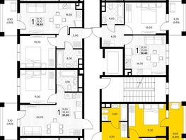 Продается 1-комнатная квартира ЖК Кипарис, литер 6, 38.7  м&sup2;, 13351500 рублей