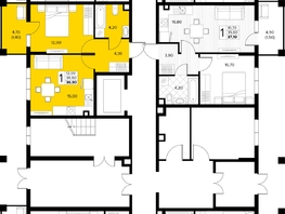 Продается 1-комнатная квартира ЖК Кипарис, литер 8, 36.9  м&sup2;, 12730500 рублей