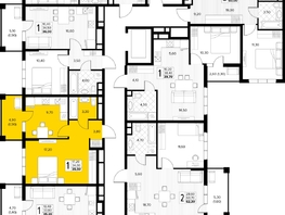 Продается 1-комнатная квартира ЖК Кипарис, литер 8, 35.5  м&sup2;, 12247500 рублей