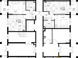 Продается 2-комнатная квартира ЖК Кипарис, литер 7, 55.1  м&sup2;, 16805500 рублей