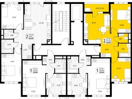 Продается 2-комнатная квартира ЖК Кипарис, литер 7, 54.8  м&sup2;, 16714000 рублей
