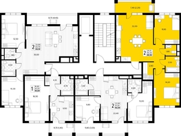 Продается 2-комнатная квартира ЖК Кипарис, литер 7, 68.5  м&sup2;, 20892500 рублей