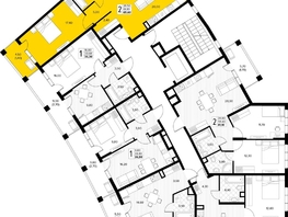 Продается 2-комнатная квартира ЖК Кипарис, литер 7, 65  м&sup2;, 19825000 рублей