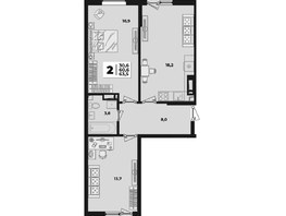 Продается 2-комнатная квартира ЖК Лето, литера 1.5, 63.5  м&sup2;, 8661000 рублей