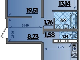 Продается 2-комнатная квартира ЖК Город у моря, литера 21, 66.72  м&sup2;, 9487999 рублей
