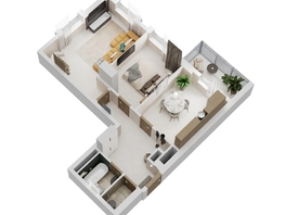 Продается 2-комнатная квартира ЖК Золотой Берег, литер 1, 58.74  м&sup2;, 12053448 рублей