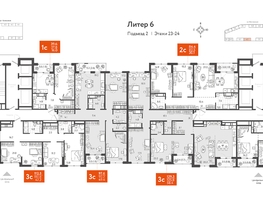 Продается 2-комнатная квартира ЖК Все Свои ВИП, литера 6, 83.55  м&sup2;, 23394000 рублей
