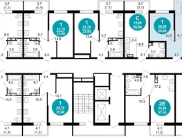 Продается 1-комнатная квартира ЖК Флора, 4 этап, 29.5  м&sup2;, 13007985 рублей