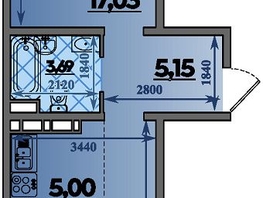 Продается 2-комнатная квартира ЖК Молодежный 2, литера 13, 44.15  м&sup2;, 5492260 рублей