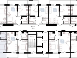 Продается 2-комнатная квартира ЖК Отражение, 1 очередь литера 2, 69  м&sup2;, 8153210 рублей