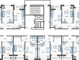 Продается 2-комнатная квартира ЖК Смородина, литера 14, 49.86  м&sup2;, 6897300 рублей