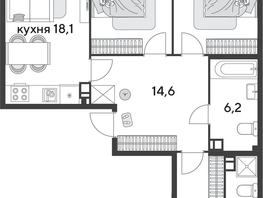 Продается 3-комнатная квартира ЖК Парк Победы 2, литера 31, 92.7  м&sup2;, 13209750 рублей