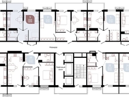 Продается 1-комнатная квартира ЖК Отражение, 2 очередь литера 4, 38.1  м&sup2;, 5598468 рублей