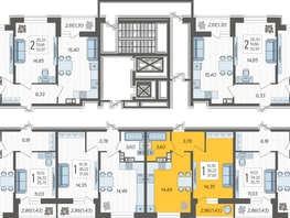 Продается 1-комнатная квартира ЖК Смородина, литера 14, 37.65  м&sup2;, 5994000 рублей