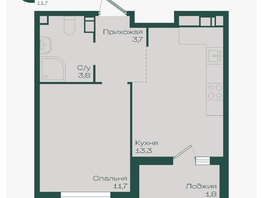 Продается 1-комнатная квартира ЖК Ботаника, литер 1.1, 34.3  м&sup2;, 5488000 рублей