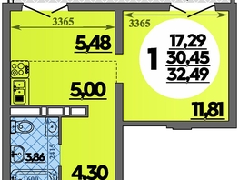 Продается Студия ЖК Город у моря, литера 23, 32.49  м&sup2;, 6843000 рублей
