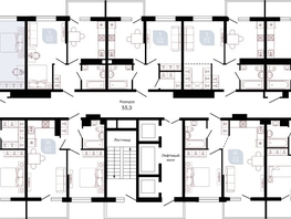 Продается 2-комнатная квартира ЖК Отражение, 2 очередь литера 3, 63.2  м&sup2;, 7701583 рублей