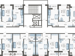 Продается 2-комнатная квартира ЖК Смородина, литера 14, 49.86  м&sup2;, 7007700 рублей