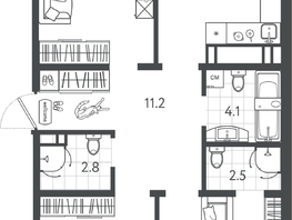 Продается 3-комнатная квартира ЖК Все Свои ВИП, литер 4, 87.9  м&sup2;, 24348300 рублей