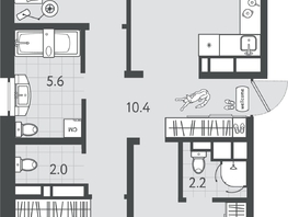 Продается 3-комнатная квартира ЖК Все Свои ВИП, литер 4, 90.35  м&sup2;, 23219950 рублей