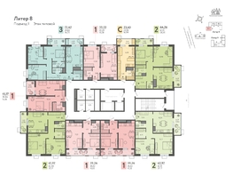 Продается 2-комнатная квартира ЖК Теплые края, литер 8, 61.97  м&sup2;, 6816700 рублей