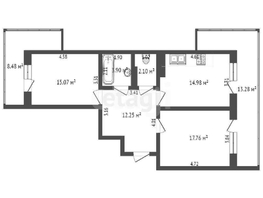 Продается 2-комнатная квартира ЖК На Стахановской, литера 10, 66.3  м&sup2;, 12500000 рублей
