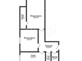 Продается 2-комнатная квартира Шаляпина Ф.И. ул, 59.3  м&sup2;, 6850000 рублей