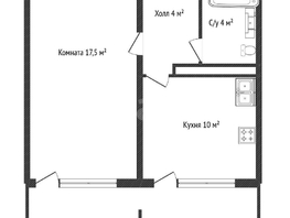Продается 1-комнатная квартира Уральская ул, 35.6  м&sup2;, 6900000 рублей
