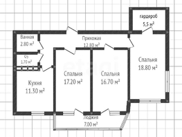 Продается 3-комнатная квартира ЖК Fresh (Фреш), литера 2, 86.8  м&sup2;, 9000000 рублей