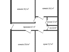 Продается 3-комнатная квартира 2-я Российская ул, 79.7  м&sup2;, 12300000 рублей