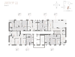 Продается 2-комнатная квартира ЖК Моренуар, литер 22, 62.24  м&sup2;, 12149248 рублей