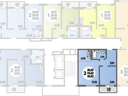 Продается 2-комнатная квартира ЖК Парк у дома, литера 8.3, 45.2  м&sup2;, 9207240 рублей