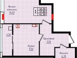 Продается 1-комнатная квартира ЖК Суворов, дом 6, 41  м², 5125000 рублей