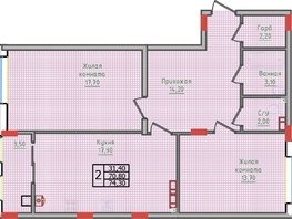 Продается 2-комнатная квартира ЖК Суворов, дом 1, 74.3  м², 7504300 рублей
