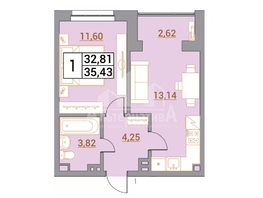 Продается 1-комнатная квартира Советская ул, 35.43 м², 4252800 рублей