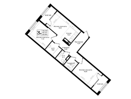 Продается 3-комнатная квартира ЖК Придонье, литер 3.1, 63.8  м&sup2;, 7018000 рублей