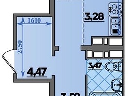 Продается 2-комнатная квартира ЖК Суворовский, литера 2, 41.75  м&sup2;, 5459999 рублей
