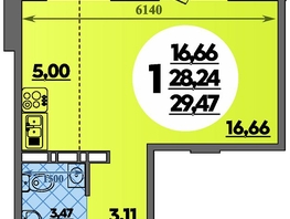 Продается Студия ЖК Суворовский, литера 23, 29.47  м&sup2;, 4249708 рублей