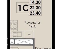 Продается Студия ЖК Ботаника, дом 1, 23.4  м&sup2;, 3042000 рублей