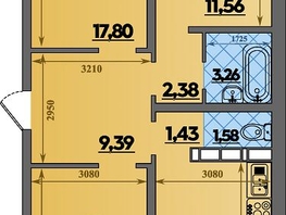 Продается 3-комнатная квартира ЖК Платовский, литер 13, 82.47  м&sup2;, 8989230 рублей