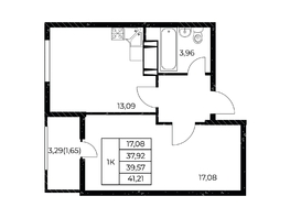 Продается 1-комнатная квартира ЖК Звезда Столицы 2, 41.21  м&sup2;, 6758440 рублей